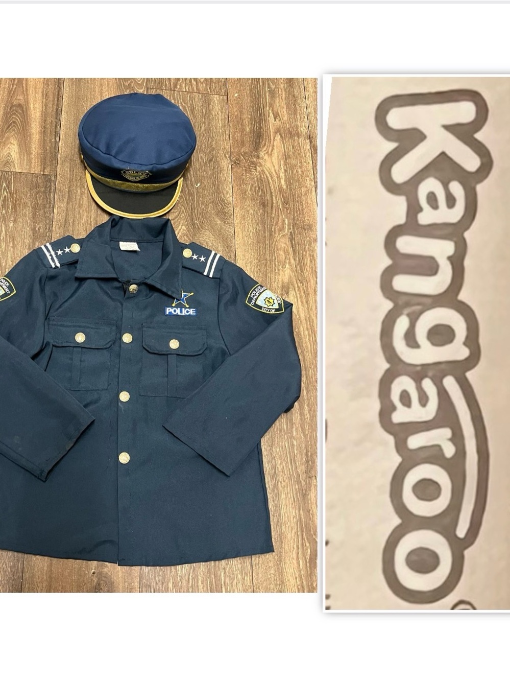 Kangaroo Police Officer for Pretend Play Costume Set